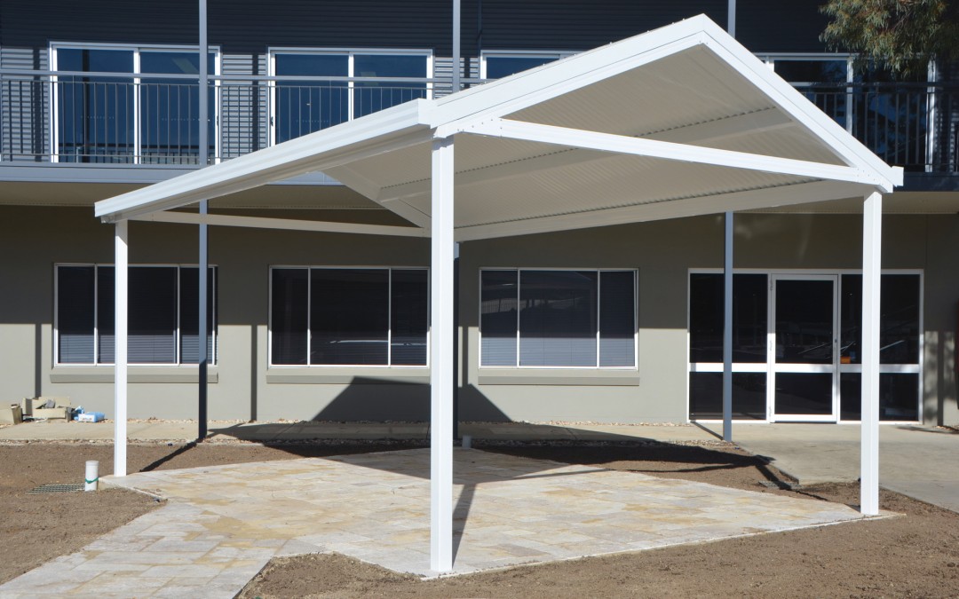 Freestanding Gable Roof Carport with corrugated roof sheeting