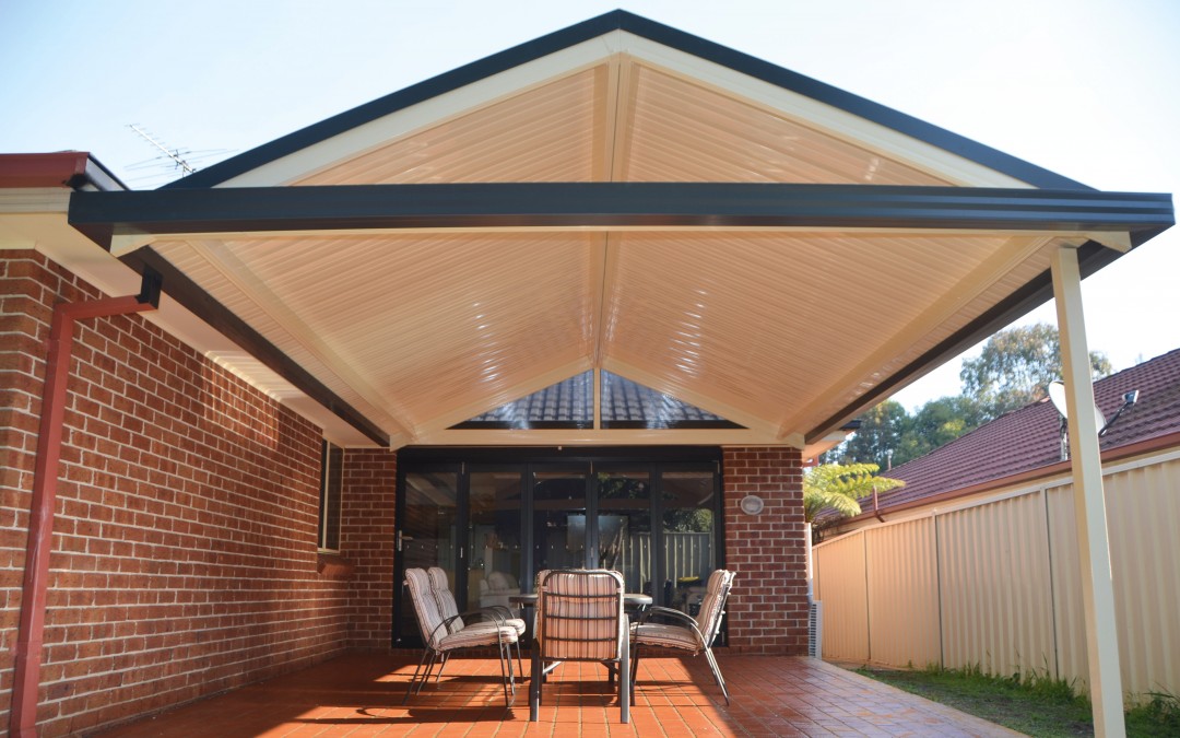 Gable roof verandah with Stramit Sunset roof sheeting